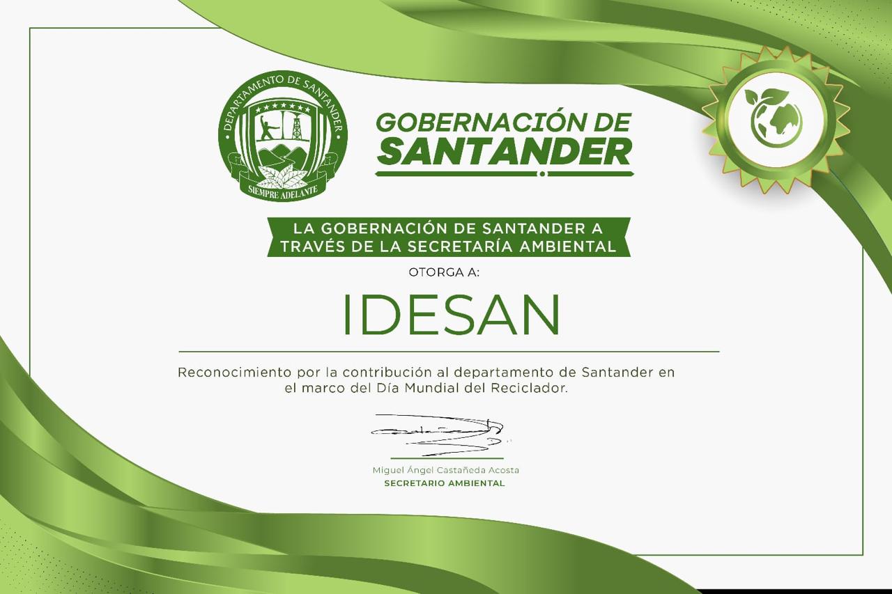 reconocimiento IDESAN